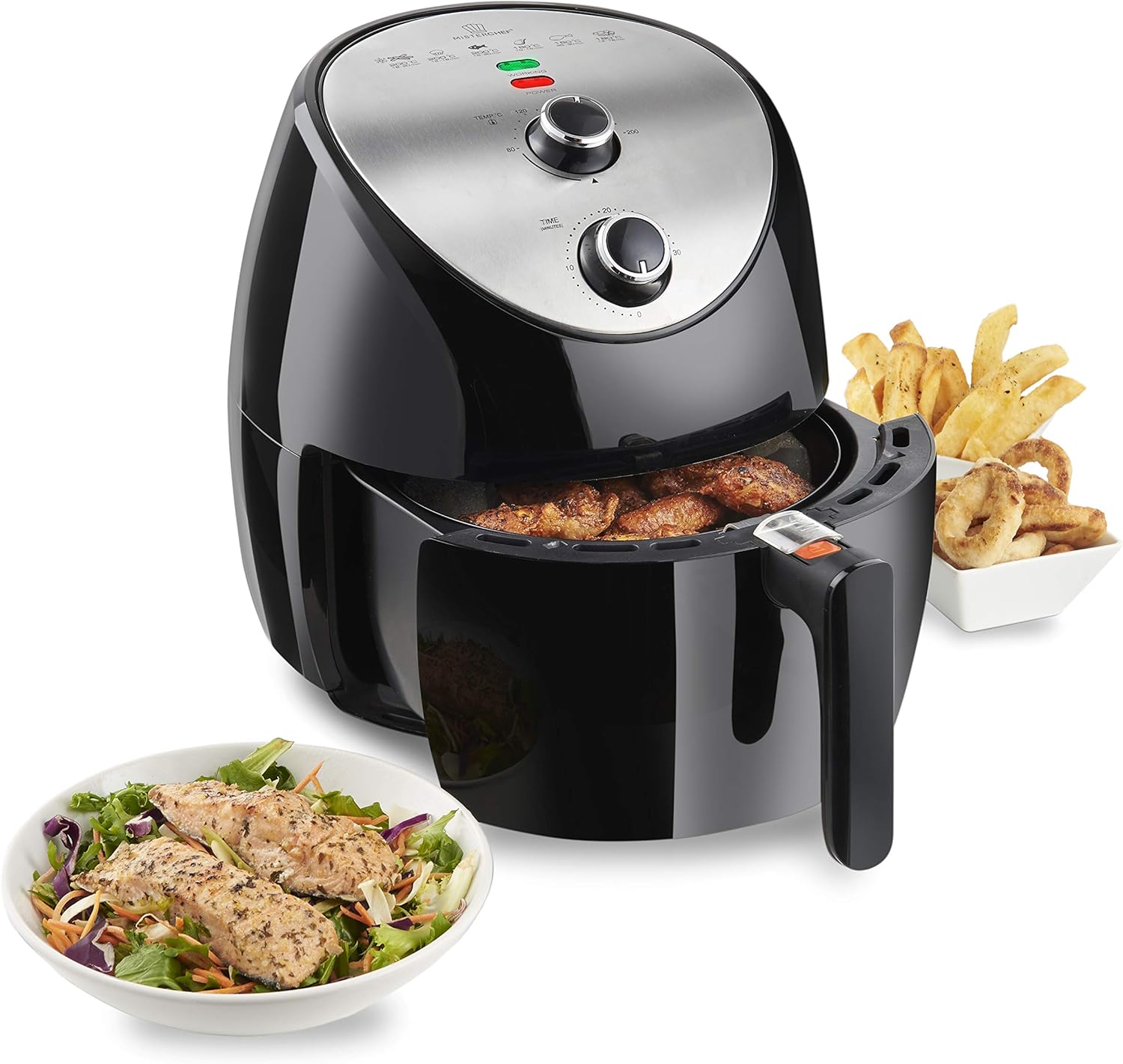 MisterChef Air Fryer with food