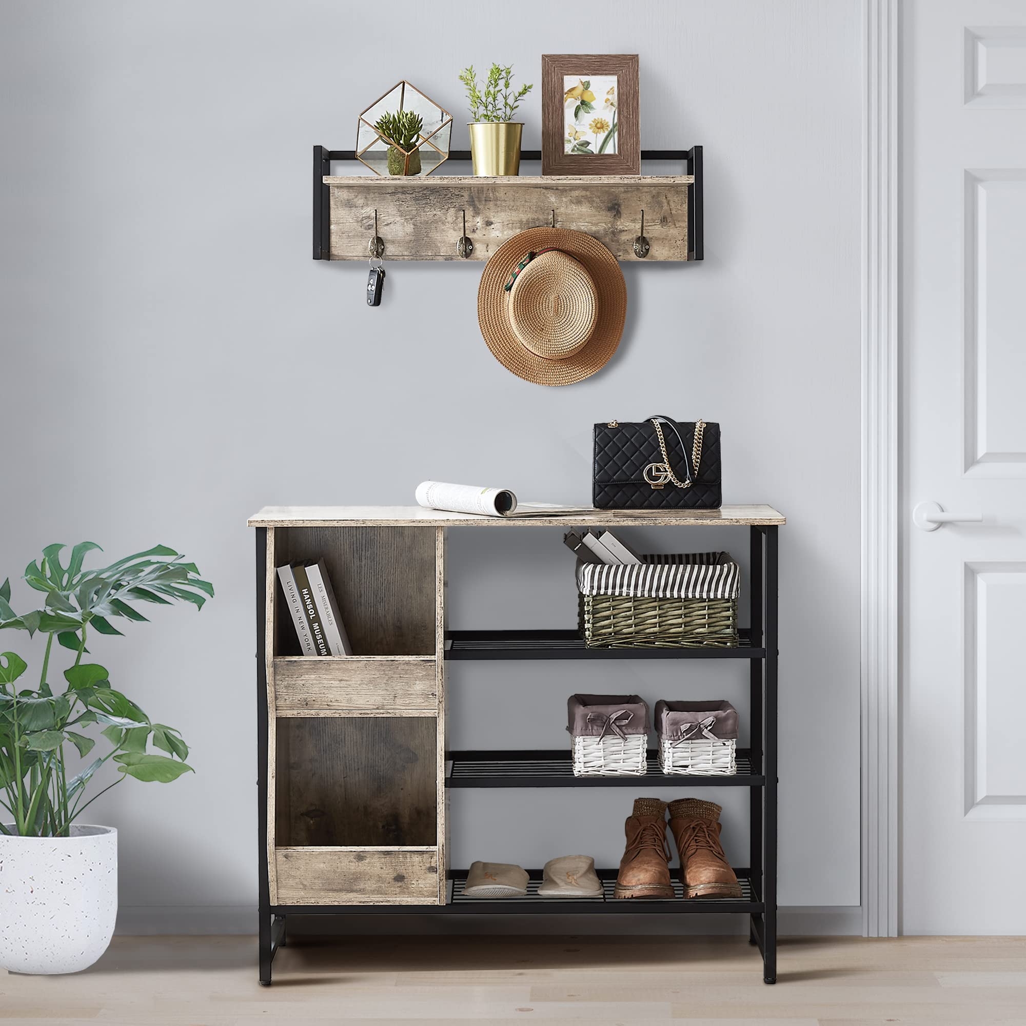 Buy Good & Gracious Entryway Coat Rack with Storage Bins and Shoe Rack