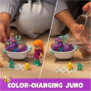 Vida The Vet, Juno's Bubble Bath Pack with Color Changing Life and Juno Action Figures and Doctor Kit Accessories, Toys for Girls Ages 3 and Up (Spin Master 6071396)