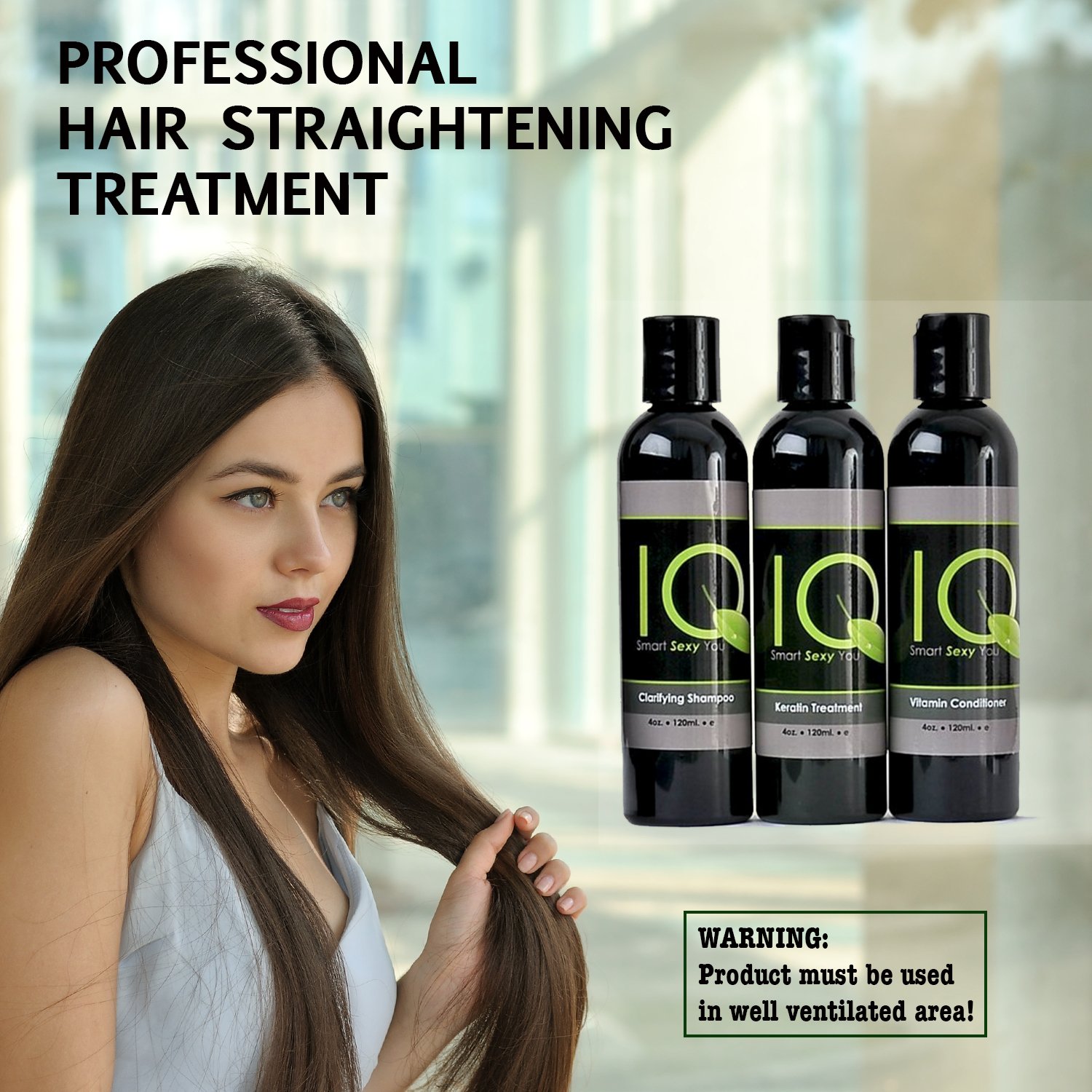 Brazilian Keratin Hair Straightening Treatment Kit Includes 4oz