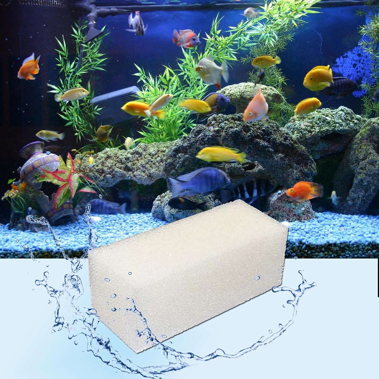 Replacement Foam Insert Foam Filter Pads fit for Aqua Clear 110/500 AquaClear 20 PPI (6 Pack)