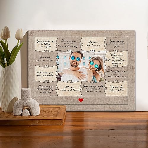 Miniatura 6 de Regalos personalizados para el día de San Valentín para ella y él, regalos personalizados para novio, novia, rompecabezas personalizado con texto en