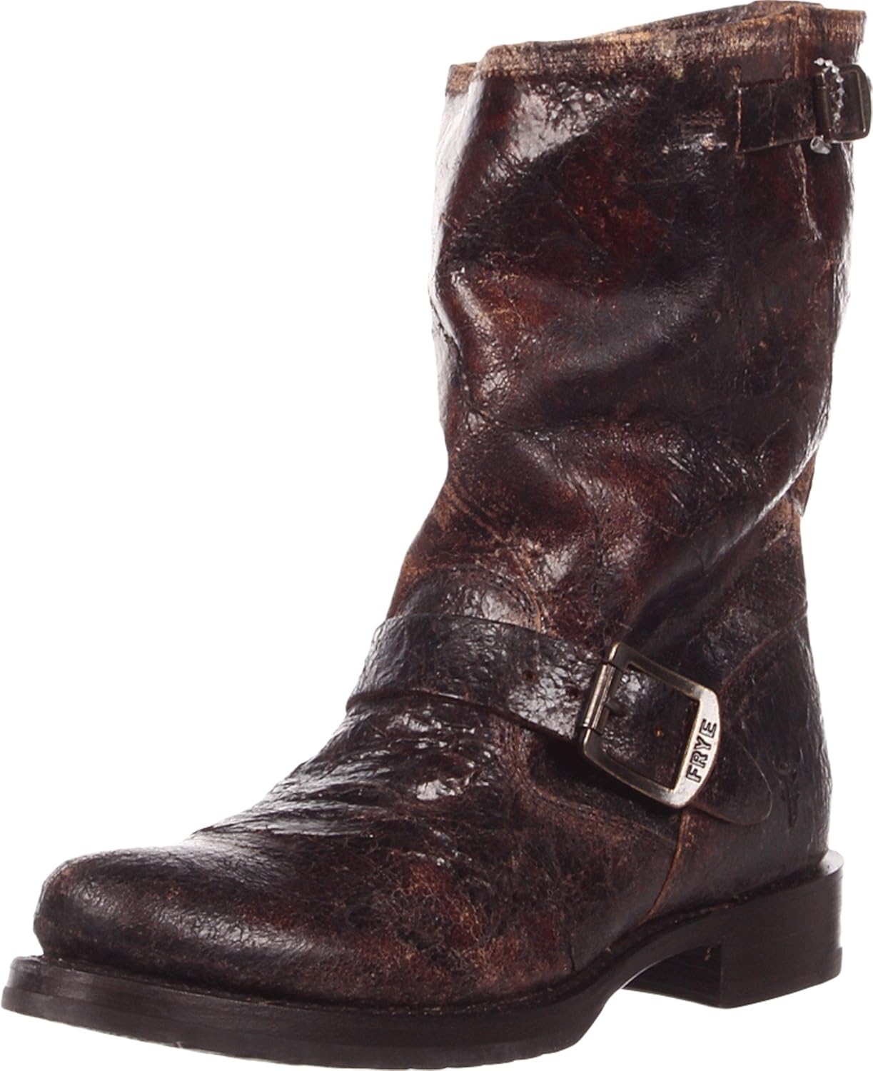 Frye Veronica Short Boots for Women Made from Full-Grain Leather with Antique Metal Hardware, Goodyear Welt Construction, and Rubber Lug Soles – 6 ¾” Shaft Height