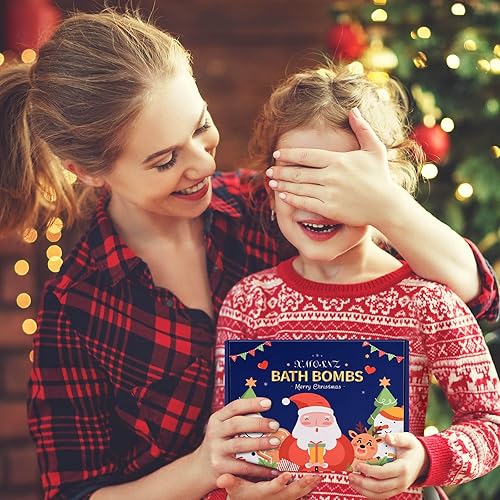 Miniatura 3 de Bombas de baño para niños, 6 paquetes de burbujas para árbol de Navidad para niños, regalos de Navidad para mujeres, adolescentes, regalos para