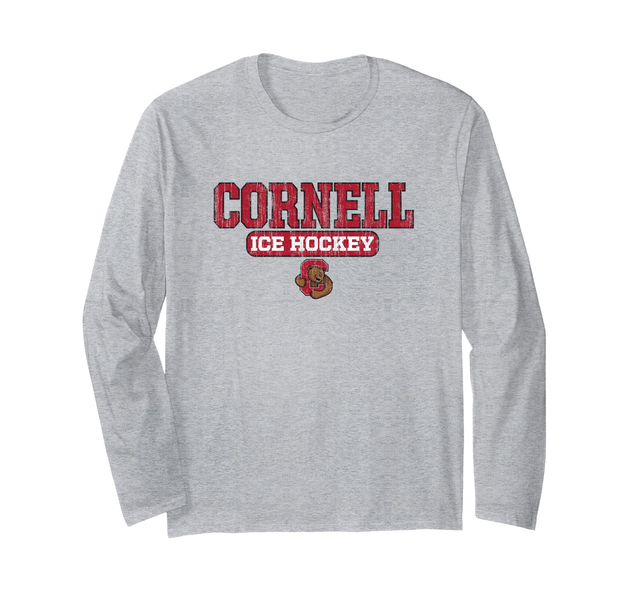 Cornell Hockey Icon Neutral | Cornell University Long Sleeve T-Shirt