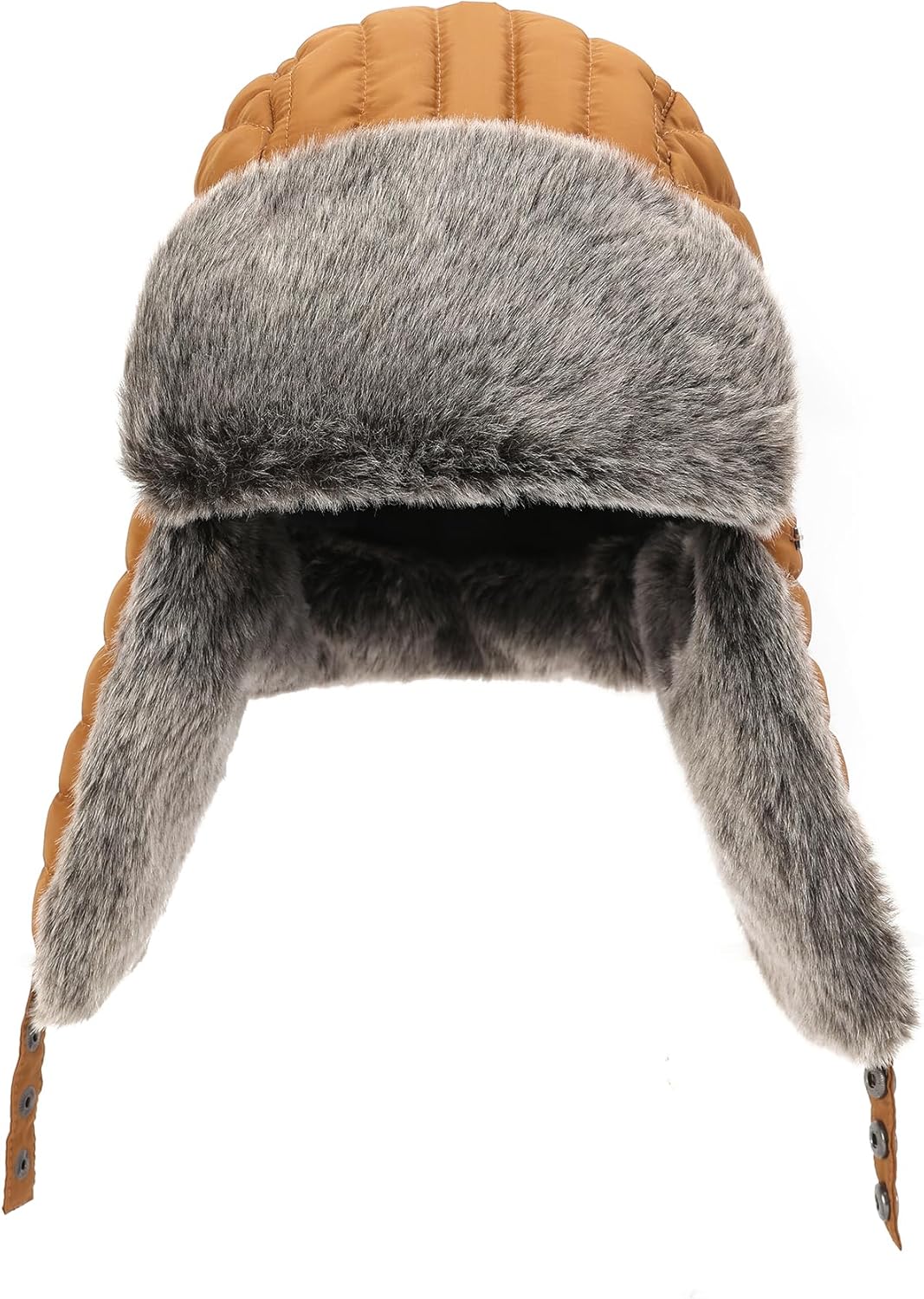 Phoebes Trapper Hat - Quilted Nylon, Faux Fur, Water Resistant, Camping, Hunting, Hiking, for Men and Women