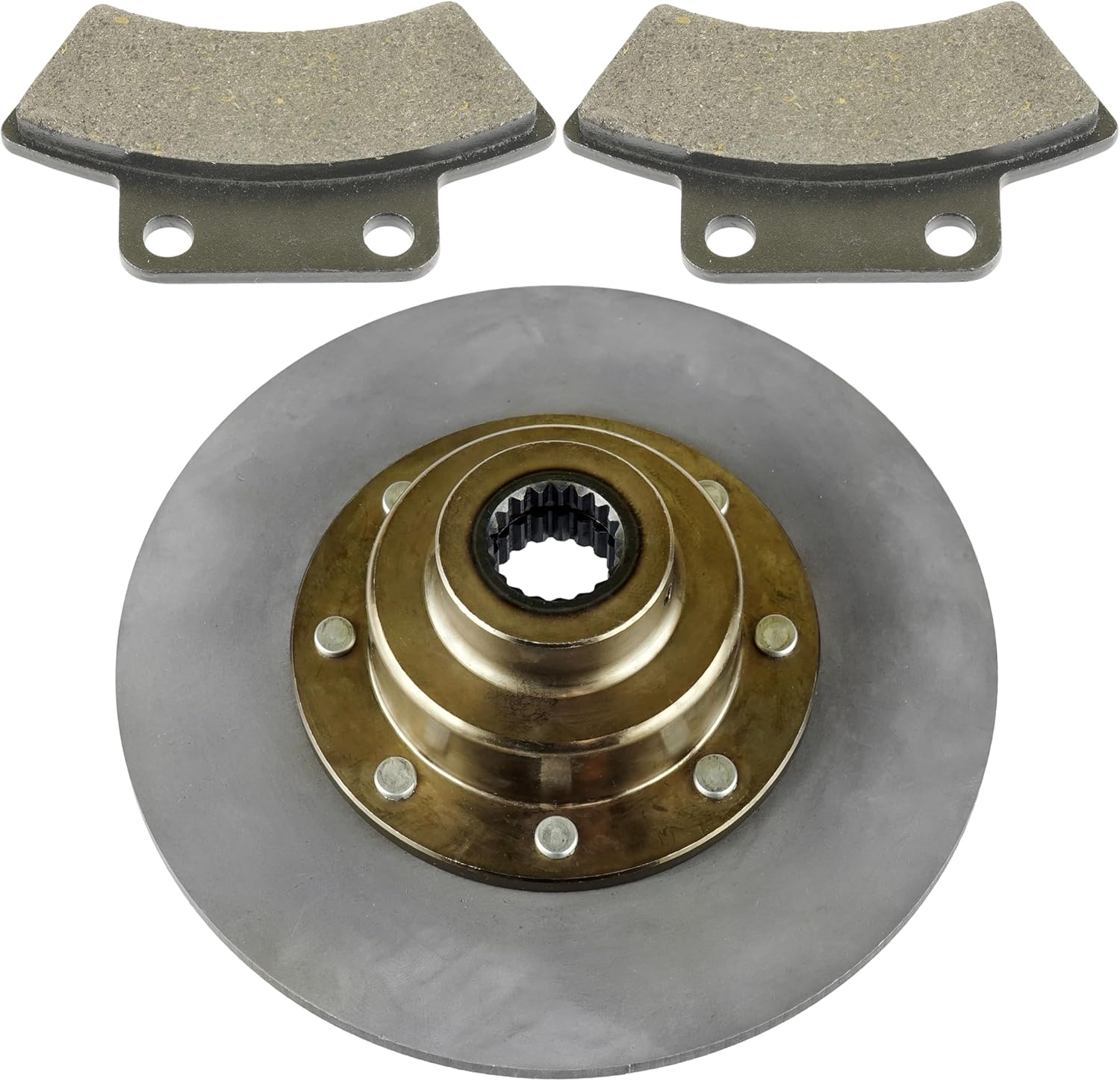 Caltric Rear Brake Disc Rotor with Pads Compatible with Polaris Sportsman 500 4x4 1996 1997 Except 6x6