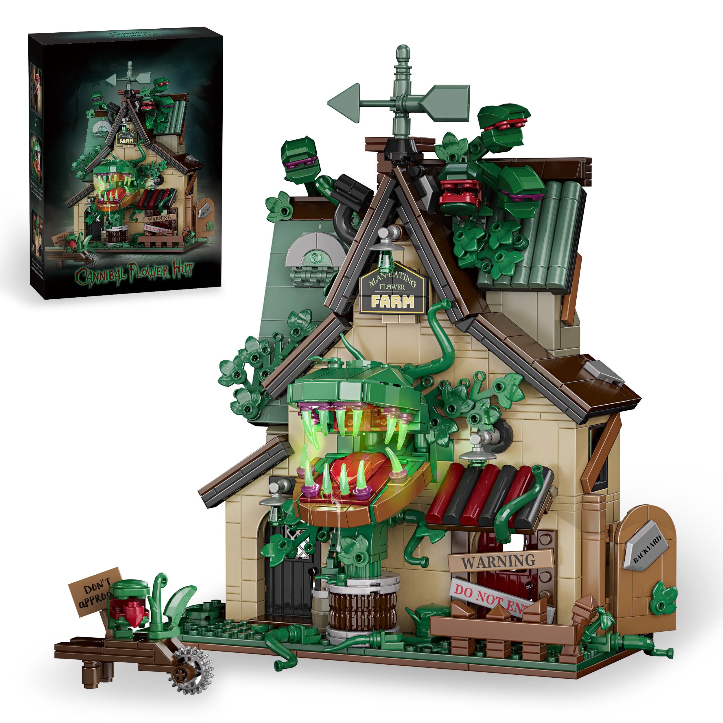 Horror House Building Set, Cannibal Flowers House with Openable Mouth Model Kit, Horror V…