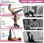 HOXWC Bande de résistance à la pédale multifonctions améliorée avec poignée, 50LBS Bandes de résistance épaissies pour Core/ABS, Bras, Voleur, Abdomen, Entraînement des jambes, Équipement d'exercice portable pour femmes