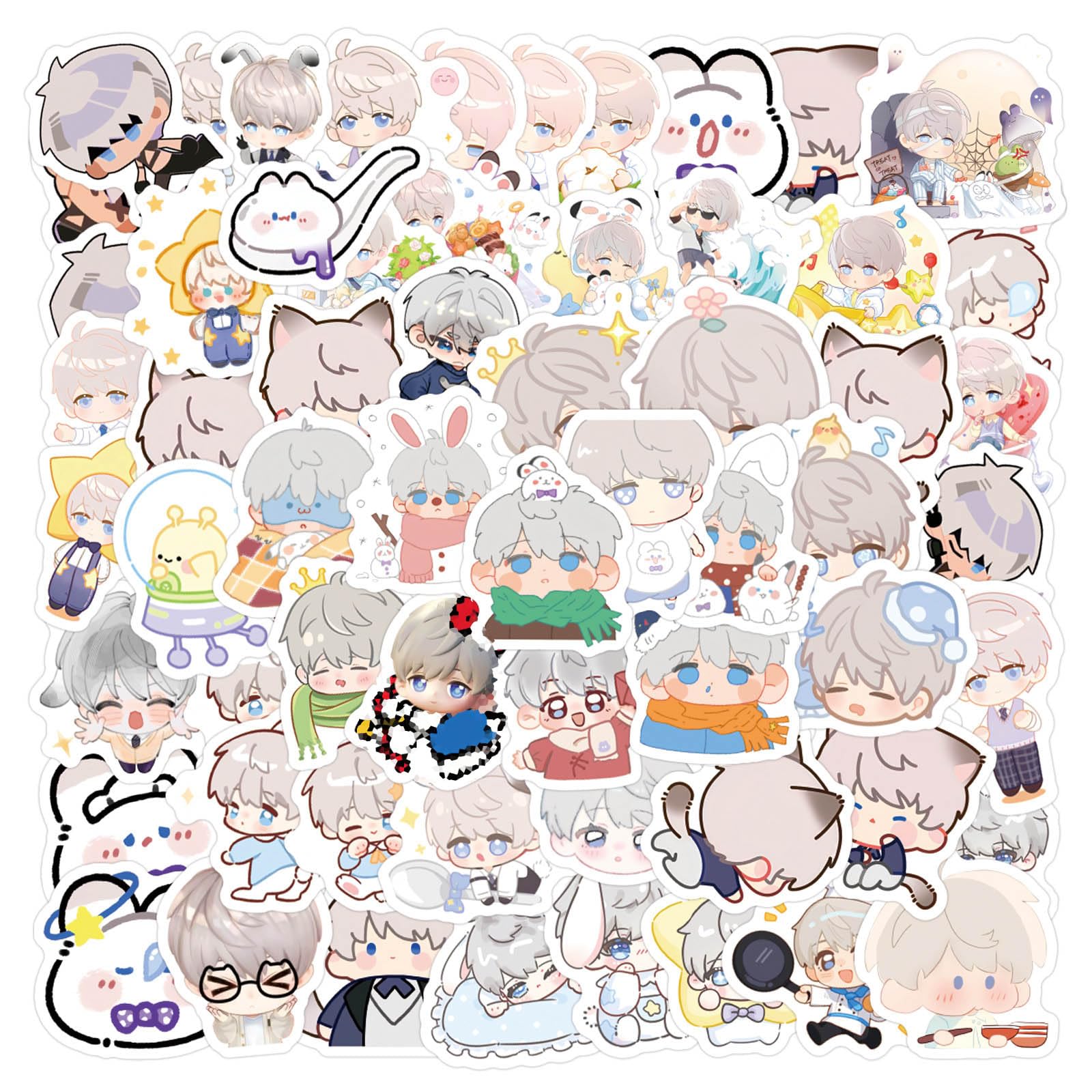 Jusongkwcp Multicolored Love Deepspace Xaviers Stickers, 104 Xaviers Figure Vinyl Waterproof Sticker Decals For Party, Water Bottle Scrapbook Laptop Skateboard Computer For Teens Students