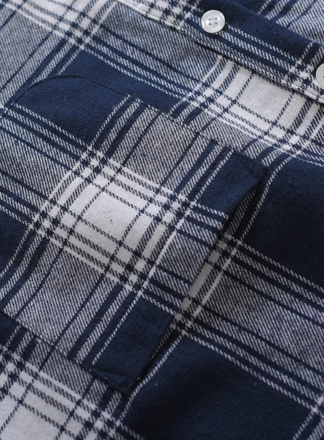 Latuza Men's Long Sleeves Cotton Flannel Nightshirt Nightgown