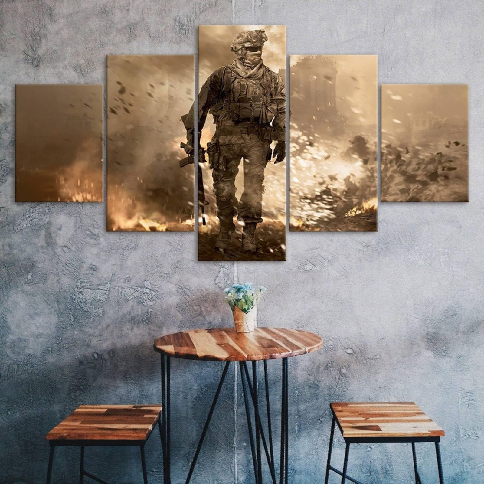 Tableau Sur Toile 50x70 Cm - Thème Soldat Militaire Empire Guerre - Décoration Murale Neuve