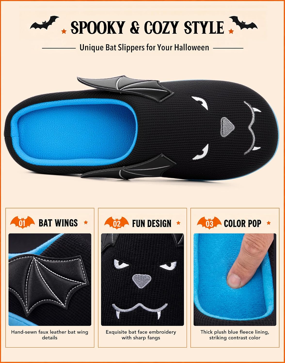  Men's Two-Tone House Slippers Memory Foam Indoor Rubber Sole thumbnail