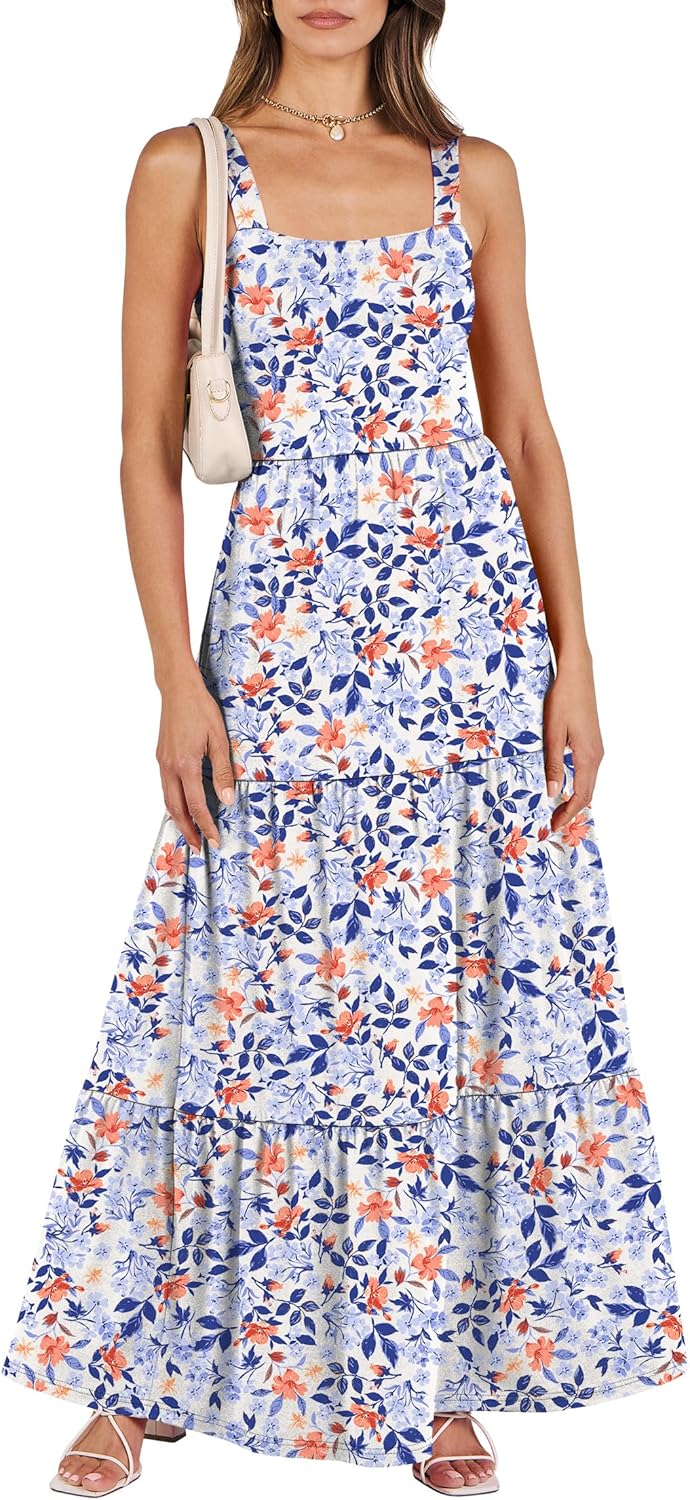 Blue Orange Floral