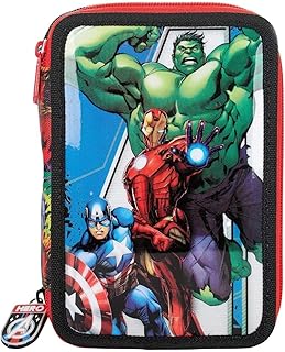 G.P. Astuccio Scuola Avengers Hero Triplo Completo 3 Zip 20x12x7 cm