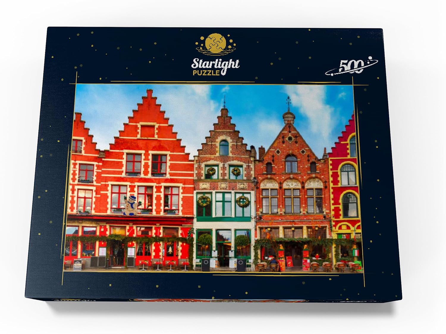 MyPuzzle Grote Market in The Beautiful Medieval City of Bruges in The Morning Belgium - Premium 500 Piece Jigsaw Puzzle for Adults