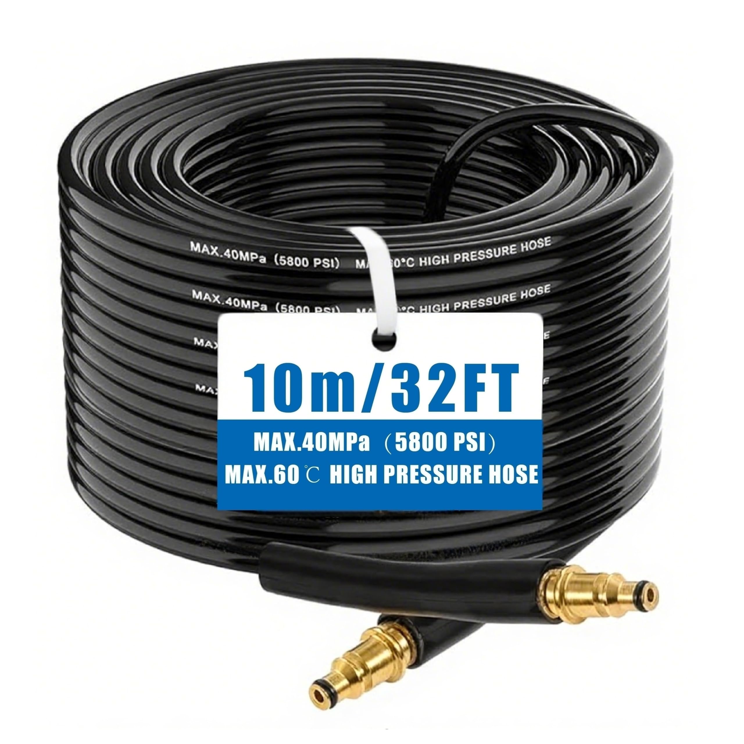 10M Pressure Washer Replacement Hose for Karcher K Series K2 K3 K4 K5 K6 K7, Extension Hose for Jet Washing with Quick Click Plug Connector，Anti Twist for Cleaning Car Garden-image-49