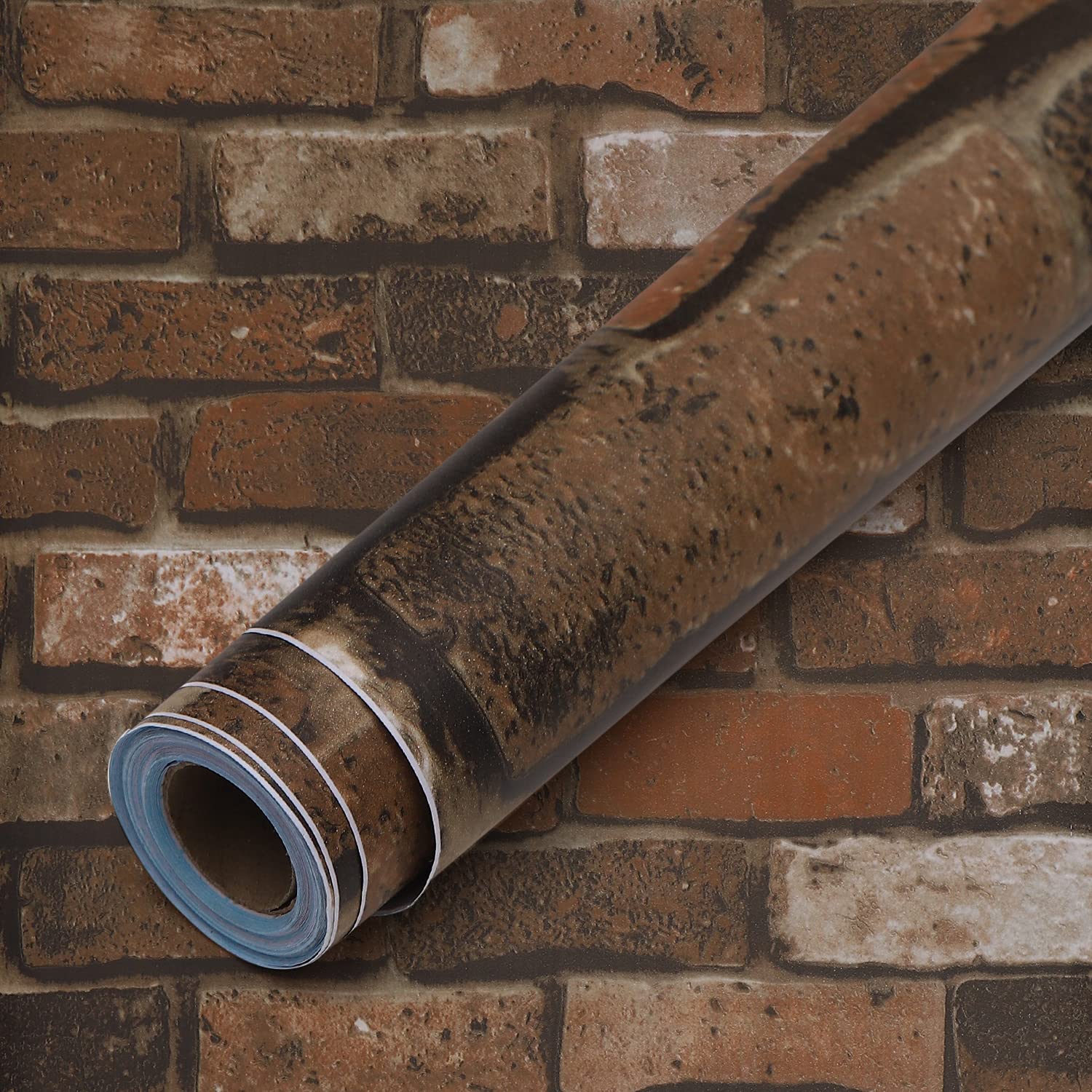 iSpace Self Adhesive 3D Printed Wallpaper (45 x 500 cm) (25 SFT) | Stylish Design Wall Stickers (Brown-1) (ISP-1)