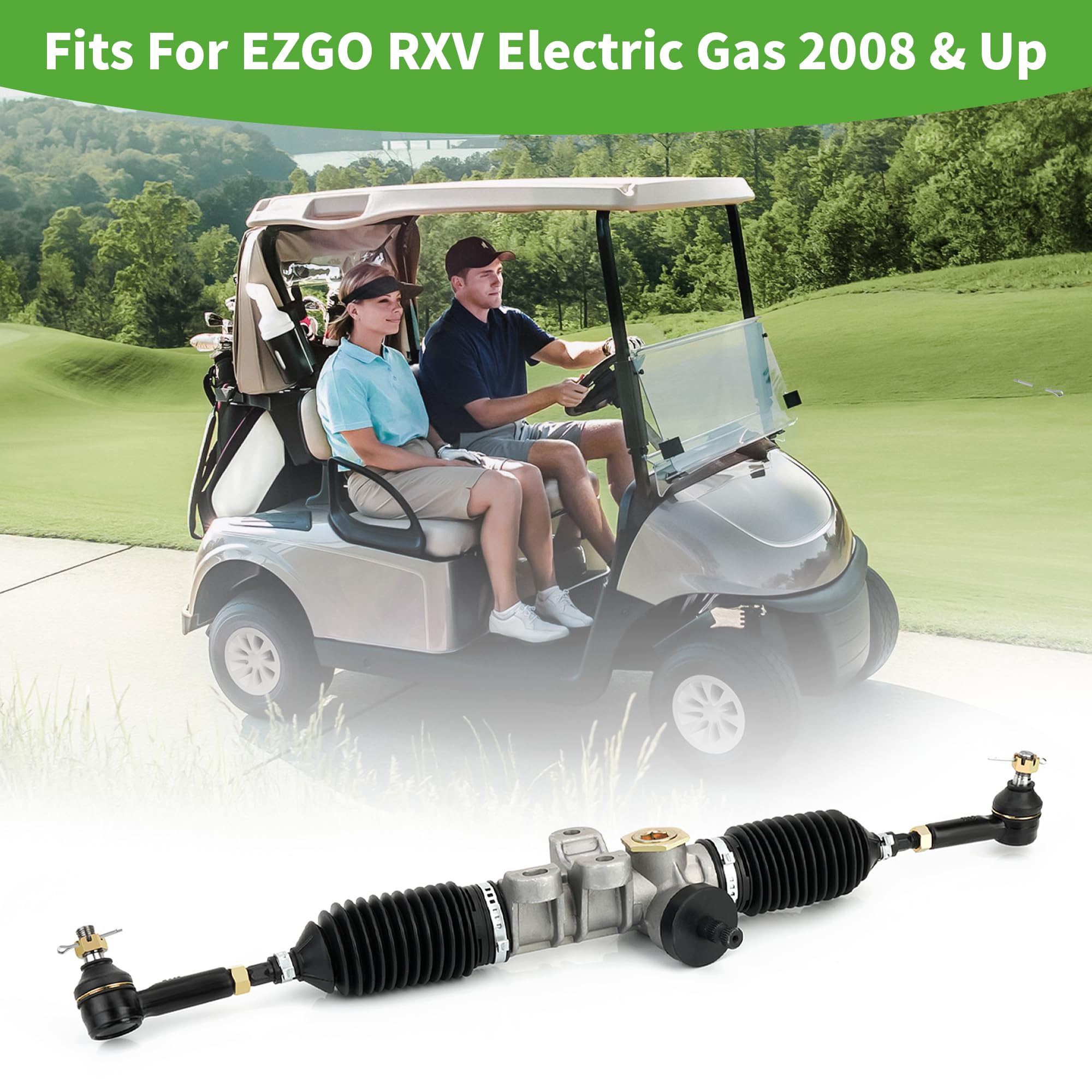 EZGO Soporte de dirección carrito golf 2008 RXV Electric Gas Golf Carts 601500 618329