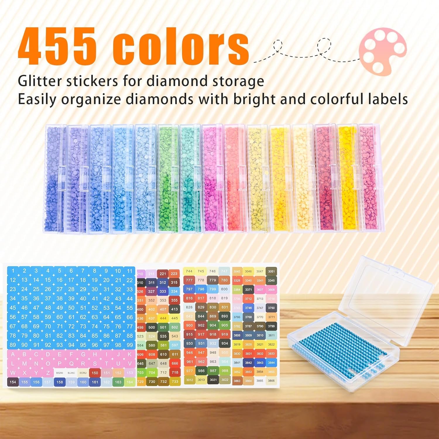 45 Slots Diamond Painting Accessori,Diamond Painting Kit Completo,Kit Diamond Painting per Conservare Accessori di Pittura con Diamanti