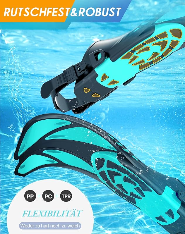 Lealinga 3 az 1-ben búvárkészlet úszófinnekkel, anti-leak maszk és száraz snorkel