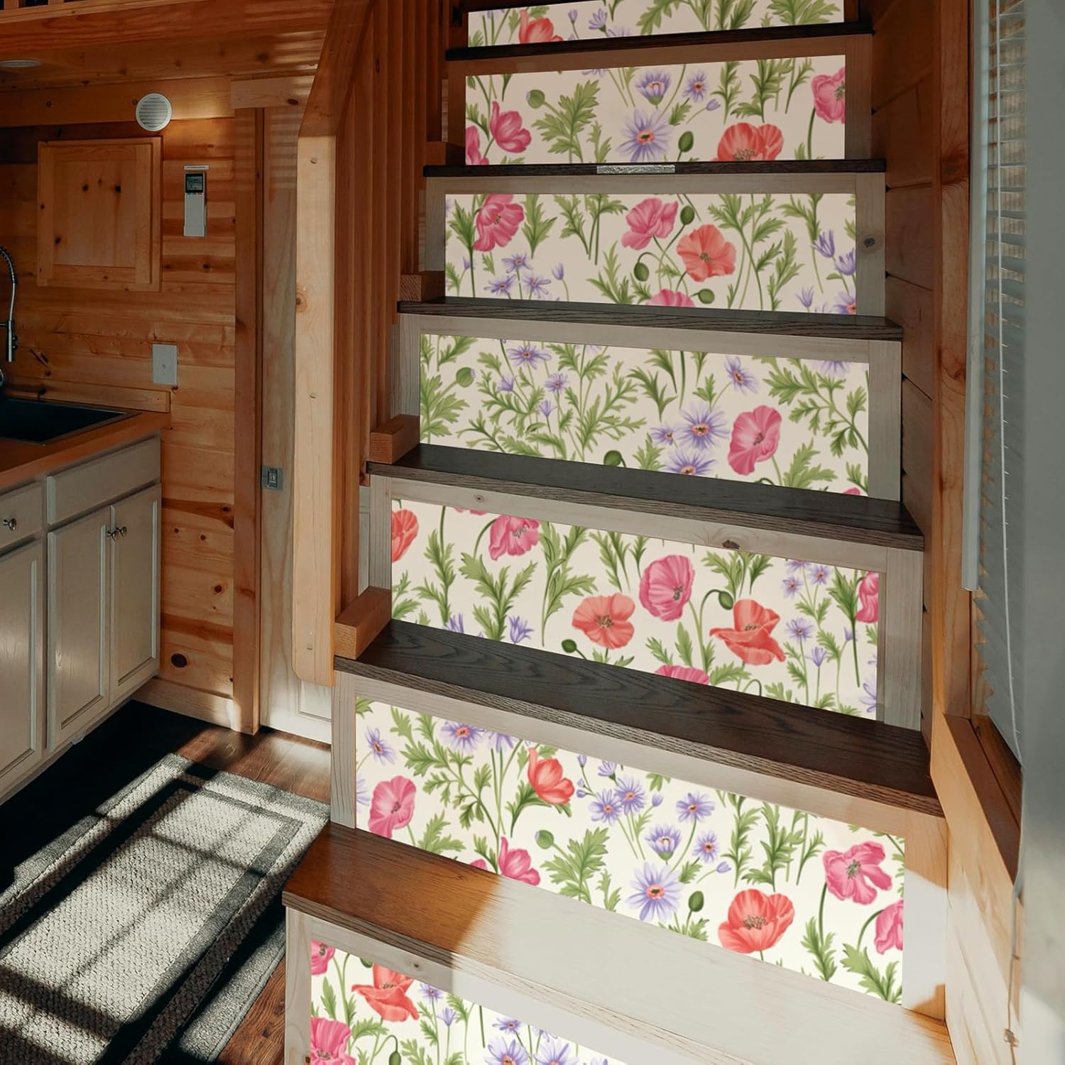 Peel and Stick Wallpaper for Home Decoration Kitchen Luxuriant Blossoms Wallpaper Removable Vinyl Self Adhesive Shelf Paper & Drawer Liner Roll House, Workshop & Office 17.3" x 118" SM-077-3