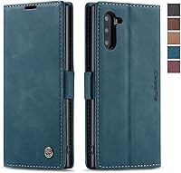 Vista 1 de Funda tipo cartera para Samsung Galaxy Note 10, con soporte magnético, funda protectora de piel sintética, estilo retro, con ranuras para tarjetas