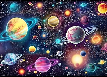 HUADADA Jigsaw Puzzles for Adults 1000 Piece Jigsaw Puzzles for Adults Challenging Game with Letters on Back Mysterious Universe