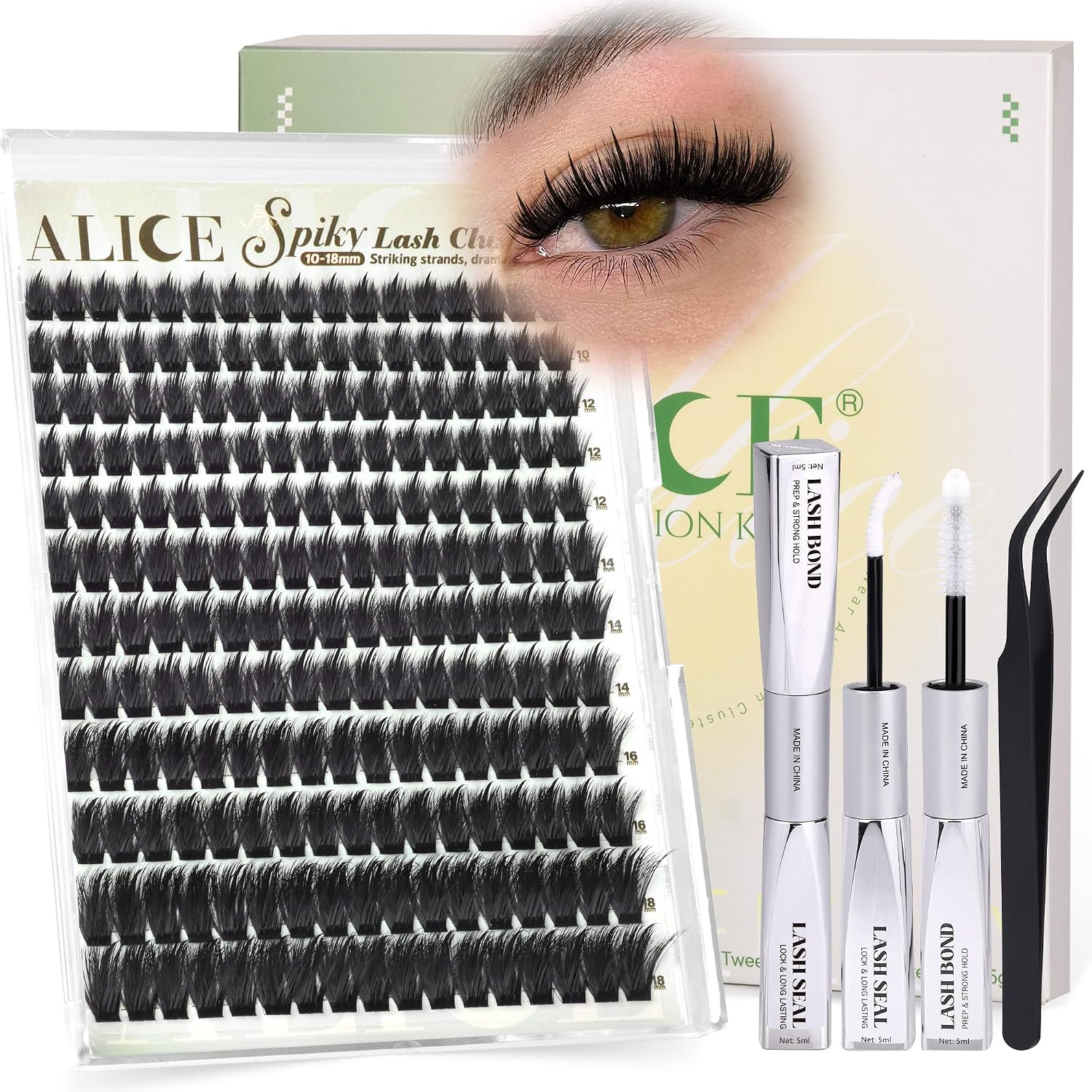 ALICE Manga Lash Clusters Kit Spiky Eyelash Clusters Kit CC Curl