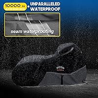 Vista 3 de Rosefray Funda para motocicleta 600D resistente para todas las estaciones, universal, impermeable, protección solar al aire libre, duradera, Negro