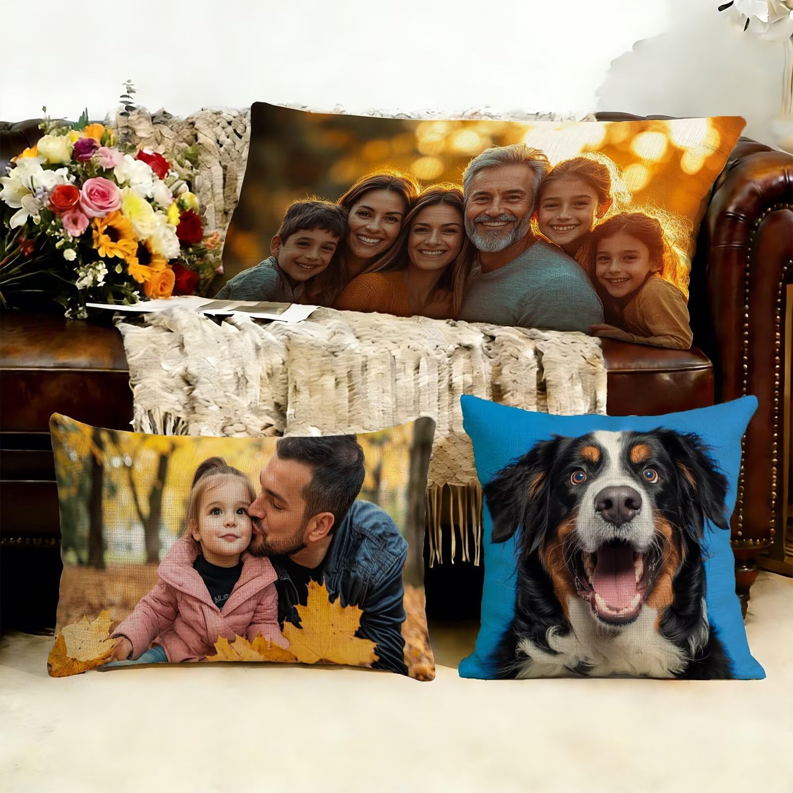 Cojin Personalizado Foto a Doble Cara 60x180cm - Cojines Exterior,Funda de Almohada Impermeable - Regalo Original para San Valentín y Aniversario Parejas para Cama Sofa Terraza Salon Jardin J1-169