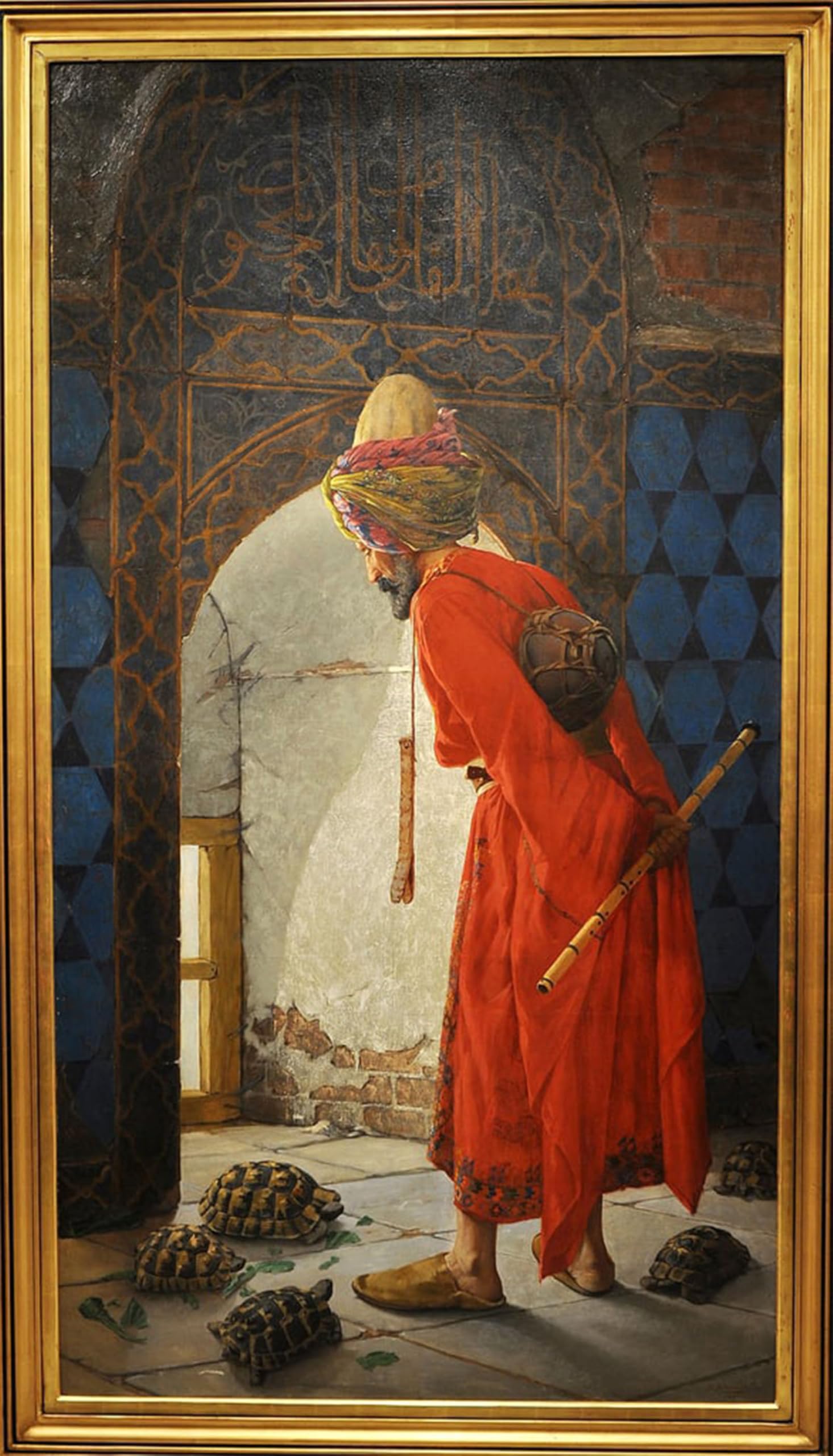 POSTERIIk Famous Animal Posters Vintage Picture the Tortoise Trainer by Osman Hamdi Bey Modern Wall Decor for Home Decor 60x90cm