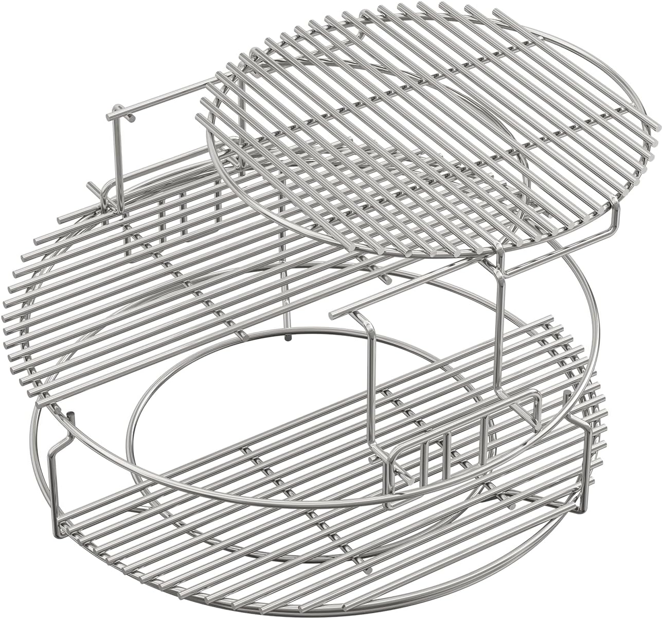 3 Tier 5 Piece Expander Rack Kit for Big Green Egg Large Replacement Grill Racks with Removable Cooking System Stainless Steel Big Green Egg Accessories