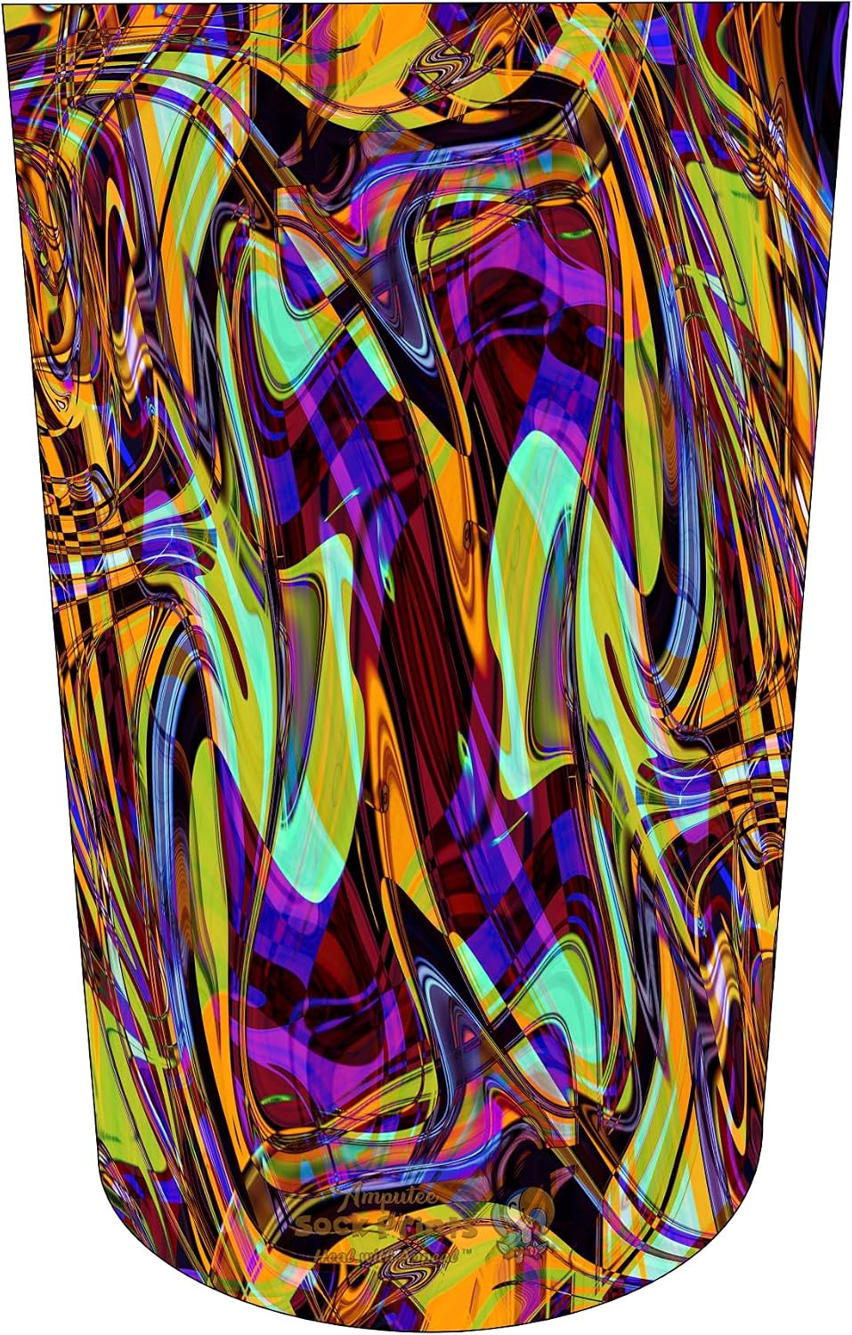 Heal with Appeal Stump Sock Bold rich pattern V3 BTKA reg amputee sock