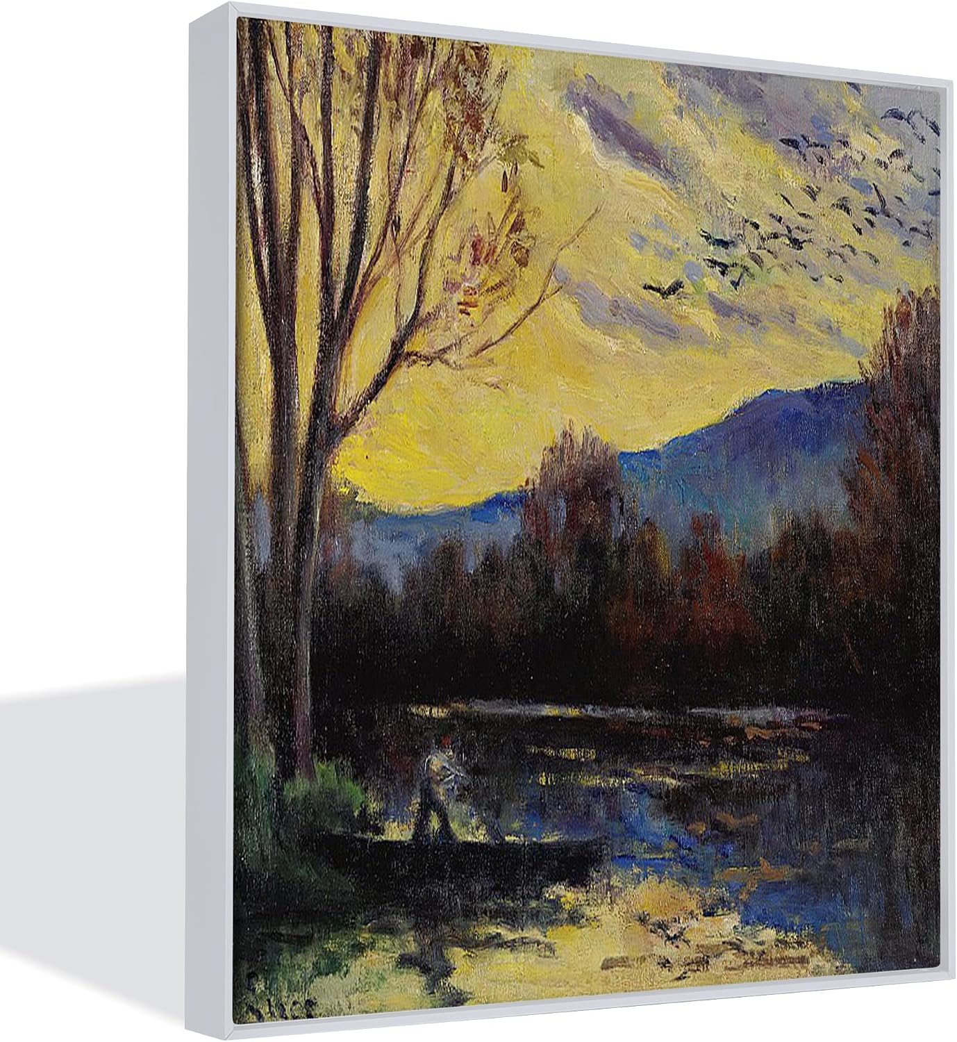 DIY Metal 20x24 Canvas Frame for 0.6-0.9" Deep Oil Painting,Black