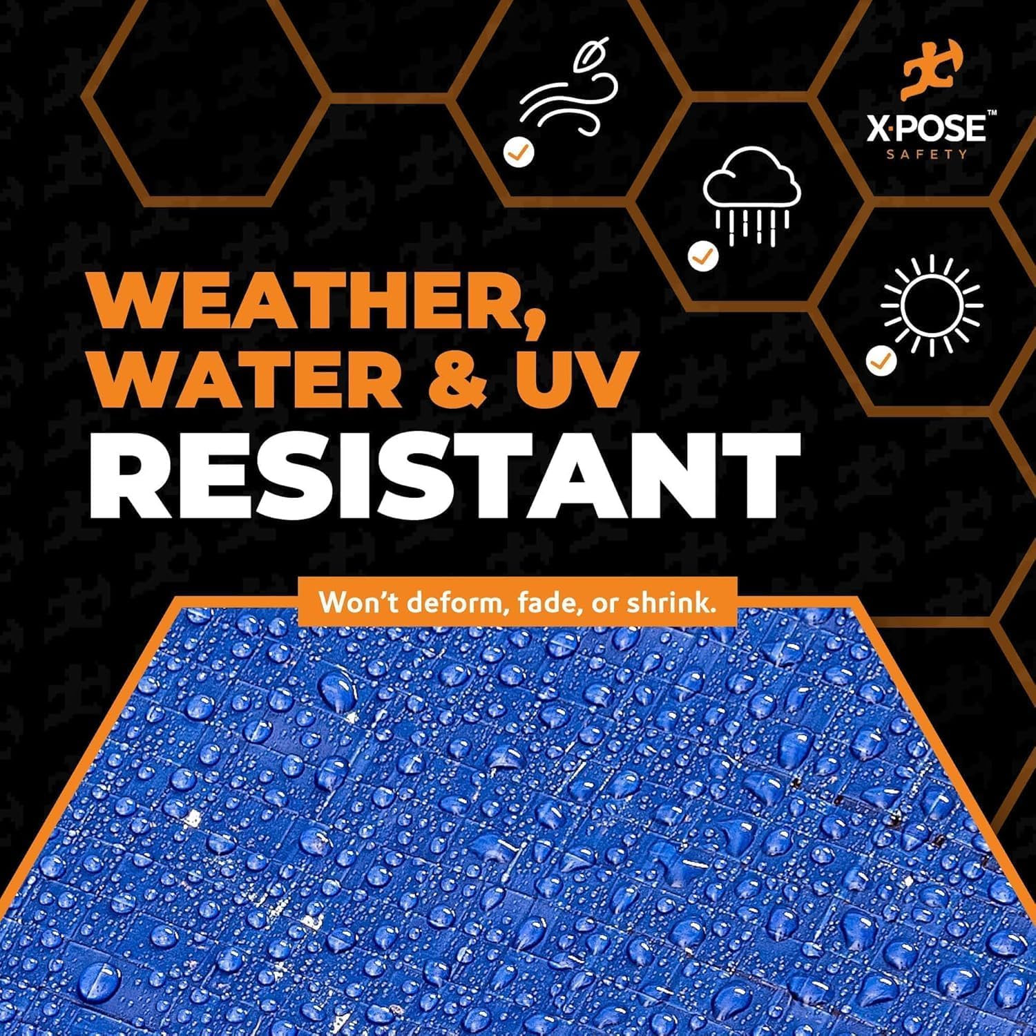 Heavy Blue & Brown Tarp 20' x 30'- Bulk Full Pallet (108 Pack) Weatherproof, Camping, Rain, Wind & Sun - 7 Mil Plastic Tarp Outdoor Cover for Roof, Trailer, RV, Car, Boat - by Xpose Safety