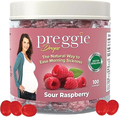 Miniatura 8 de Preggie Pop Drops Alivio de Náuseas del Embarazo Caramelo para Náuseas Matutinas con Aceites Esenciales para Mujeres Embarazadas – Limón Agrio, 100