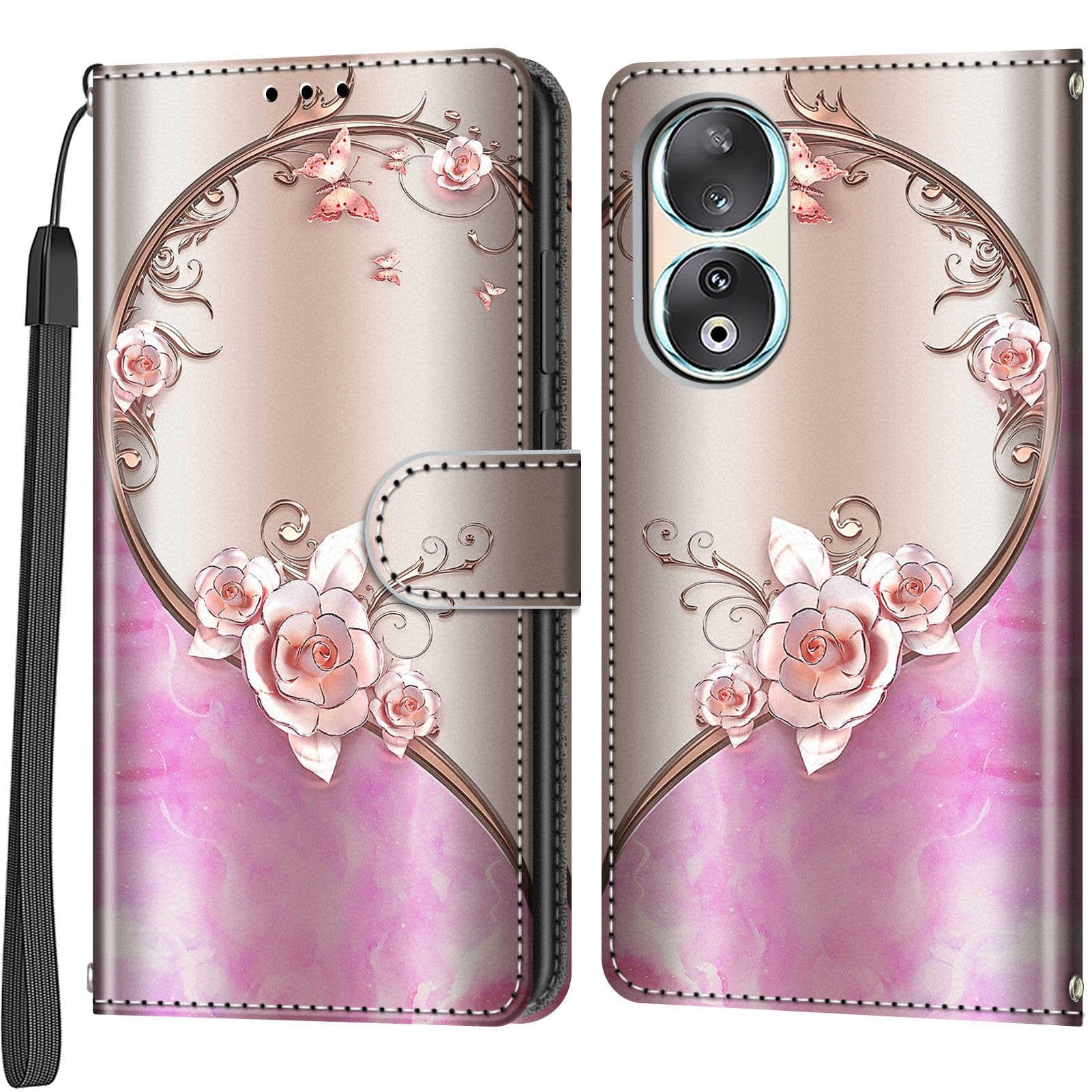 Cover per Honor 90 5G, Pelle Portafoglio Custodia con Slot per Schede Flip Cover Custodia Compatibile Cover per Honor 90 5G