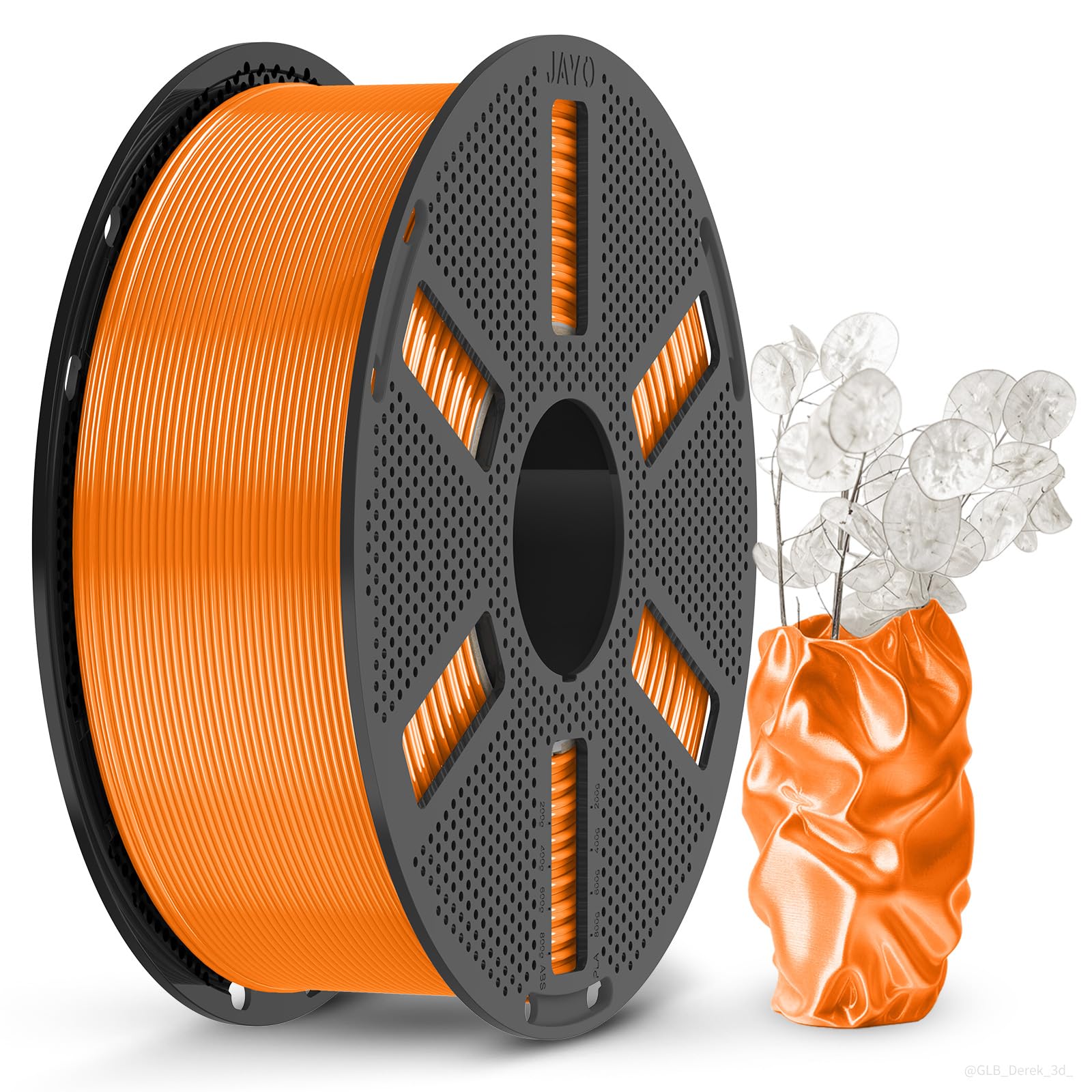 JAYO Silk PLA 3D Printer Filament 1.75mm, 1.1kg, Orange