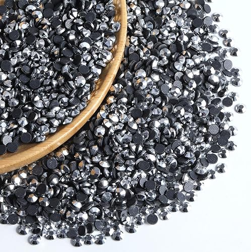 Vista 18 de 6000 diamantes de imitación termoadhesivos a granel, diamantes de imitación azules para ropa de manualidades, cristales termoadhesivos