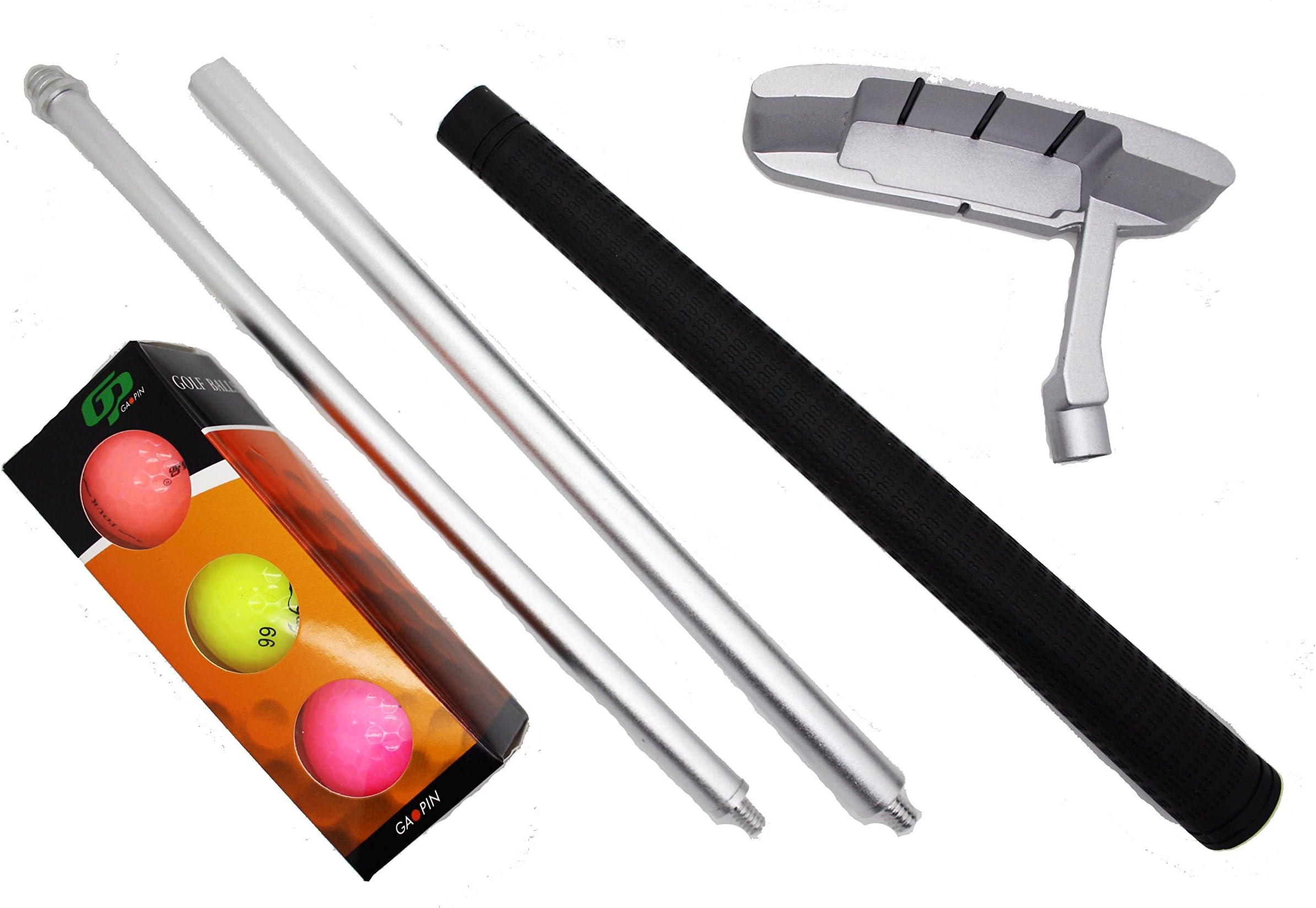 Golf Putter - Portable 4 Piece, Professional Right Handed Golf Putters - 3 Neon Golf Balls Included