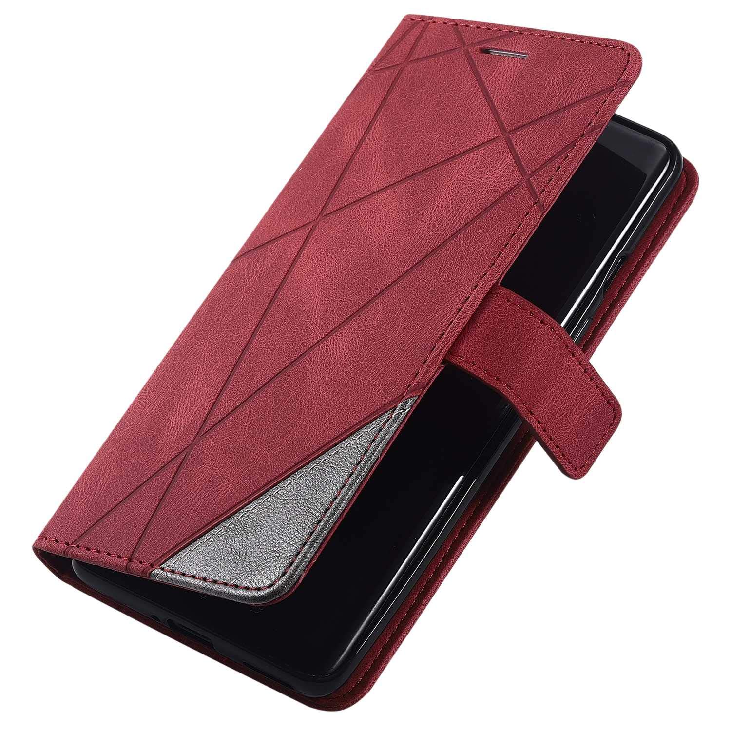Custodia Portafoglio In PU Pelle Per OnePlus 8 Pro - Con Supporto E Chiusura Magnetica, Colore Caffè - 5