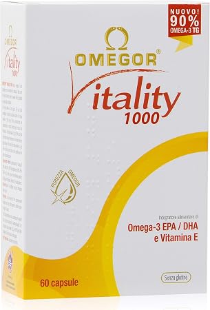 OMEGOR® Vitality 1000 - Omega 3 1000mg | L'unico Omega 3 IFOS certificato 5  stelle dal 2006 | Integratore Omega 3 con 800mg EPA e DHA per capsula | 90%  Omega 3 rTG Olio di Pesce | 60 capsule 1000mg : Amazon.it: Salute e cura  della persona