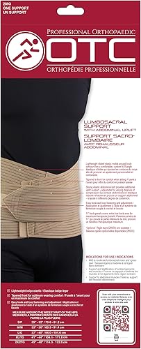 Miniatura 6 de OTC Soporte lumbo-sacro, elevación abdominal, espalda baja de 11 pulgadas, elástico
