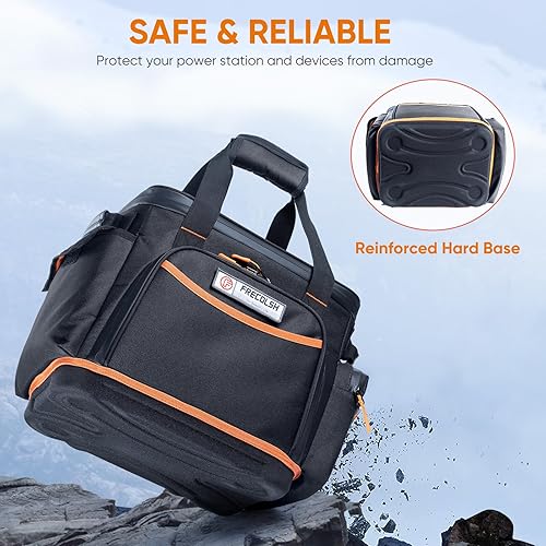 Miniatura 4 de FRECOLSH Estuche de transporte de viaje compatible con Jackery Explorer 1000, estuche de almacenamiento portátil de estación de energía con parte