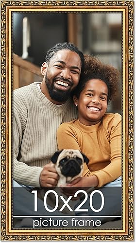 Miniatura 186 de Poster Palooza Marco de fotos de madera tradicional dorado de 19 x 24 pulgadas con plexiglás acrílico UV, respaldo de tablero de espuma y accesorios