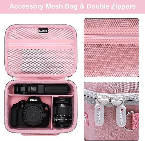 Miniatura 4 de Estuche para cámara compatible con Canon EOS Rebel T7R50R6 Mark IIR100R50 VT6R8R10R5 Mark IIRPR75D Mark IVSL3R5T100 DSLR SLR Cámara, lente y trípode