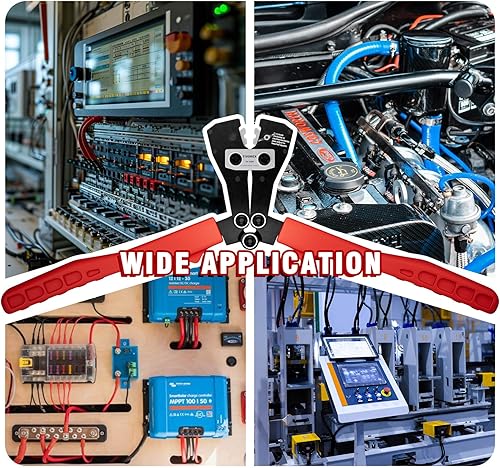 Miniatura 7 de Herramienta de prensado de cables de batería para terminales de cobre AWG 8-10, crimpadora de terminales de batería resistente, crimpadora de