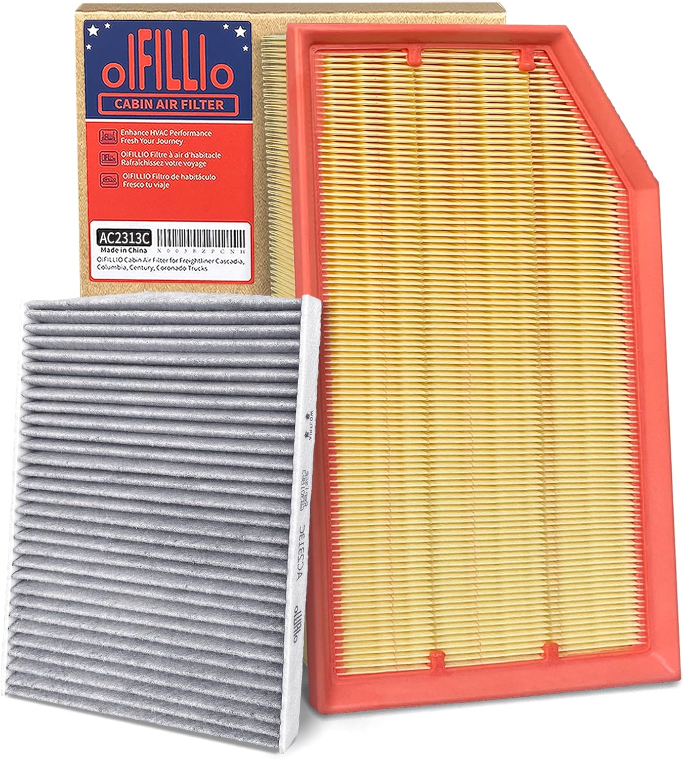 OIFILLIO Engine & Cabin Air Filter for Wrangler 2.0L/3.6L (2018-2025), Gladiator 3.6L (2020-2025), Replaces 68301863AA & 68257030AA (NOT FOR 3.0L / 6.4L/ DIESEL)