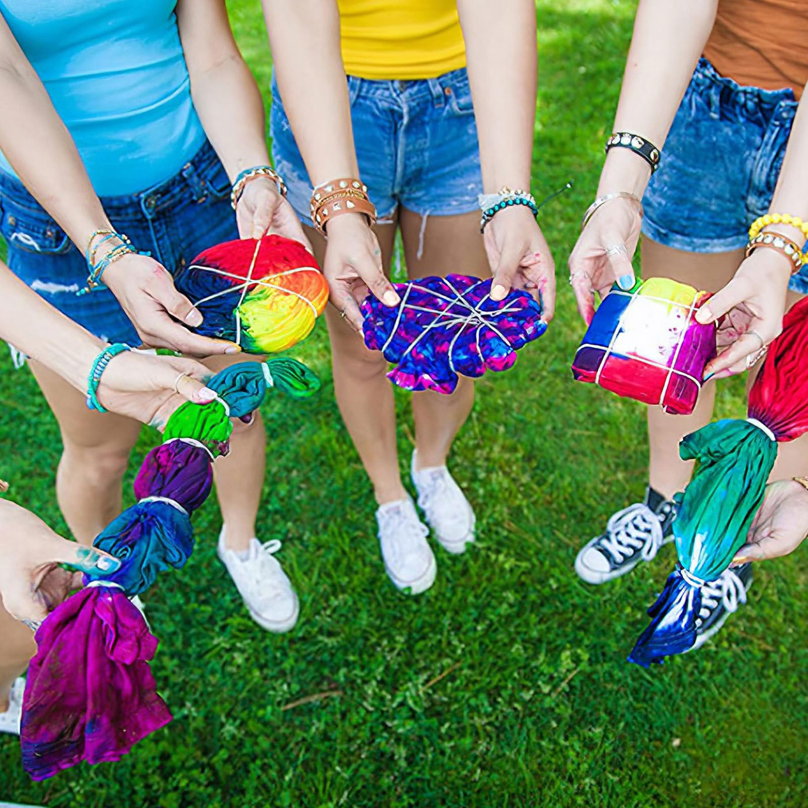 Toyvian Kit de Tinte para Ropa Tie Dye 24 Colores Brillantes, sin Olor, para Sudaderas y Calcetines, Adecuado para Teñir Ropa en Fiestas DIY Adultos